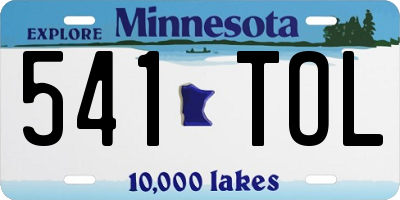 MN license plate 541TOL