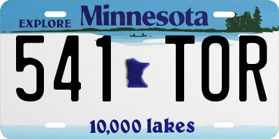 MN license plate 541TOR