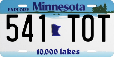 MN license plate 541TOT