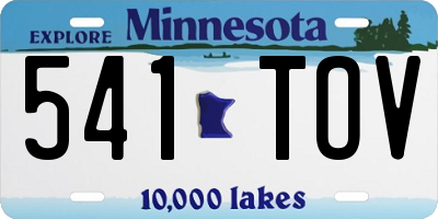 MN license plate 541TOV