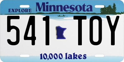 MN license plate 541TOY