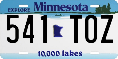 MN license plate 541TOZ