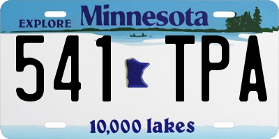 MN license plate 541TPA