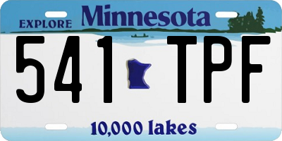 MN license plate 541TPF
