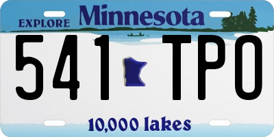 MN license plate 541TPO