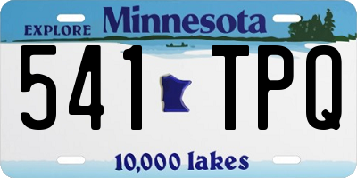 MN license plate 541TPQ