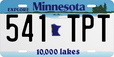 MN license plate 541TPT