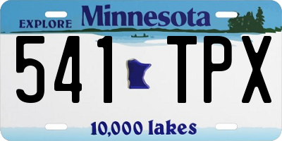 MN license plate 541TPX