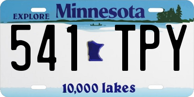 MN license plate 541TPY