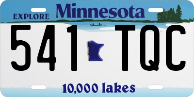 MN license plate 541TQC