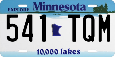 MN license plate 541TQM