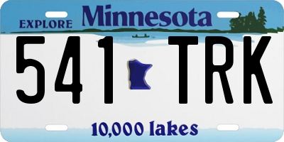 MN license plate 541TRK