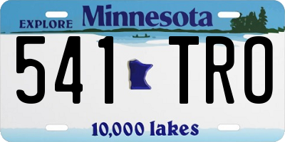 MN license plate 541TRO