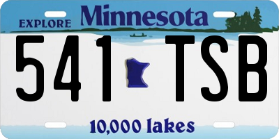 MN license plate 541TSB