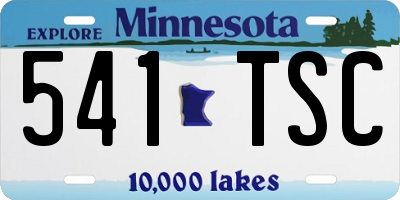 MN license plate 541TSC
