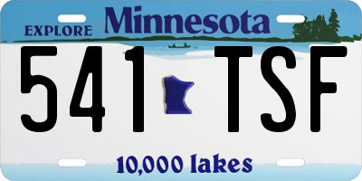 MN license plate 541TSF