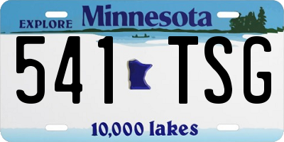 MN license plate 541TSG
