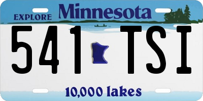MN license plate 541TSI
