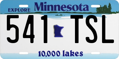 MN license plate 541TSL