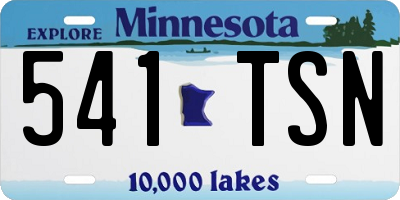 MN license plate 541TSN