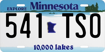MN license plate 541TSO