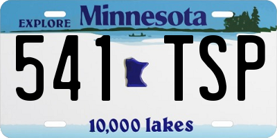 MN license plate 541TSP