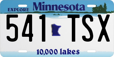 MN license plate 541TSX