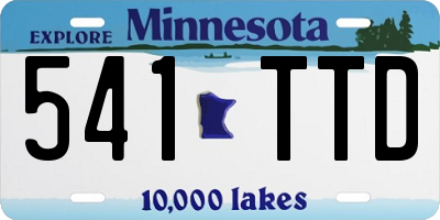 MN license plate 541TTD