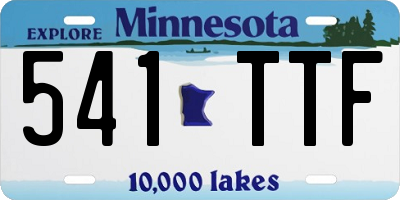 MN license plate 541TTF