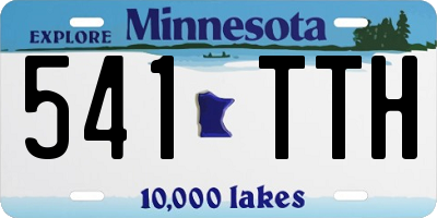 MN license plate 541TTH