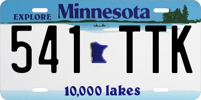 MN license plate 541TTK