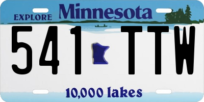 MN license plate 541TTW