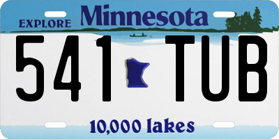 MN license plate 541TUB