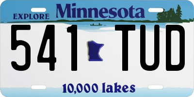 MN license plate 541TUD