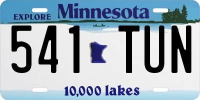 MN license plate 541TUN