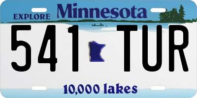 MN license plate 541TUR