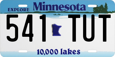 MN license plate 541TUT