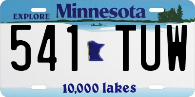 MN license plate 541TUW