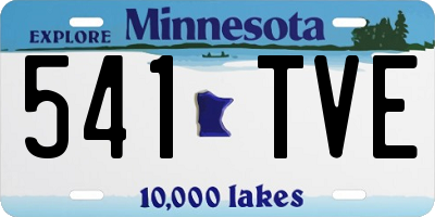 MN license plate 541TVE