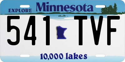 MN license plate 541TVF