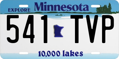 MN license plate 541TVP