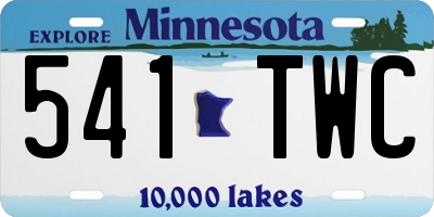 MN license plate 541TWC