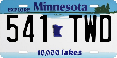 MN license plate 541TWD