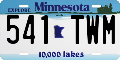 MN license plate 541TWM