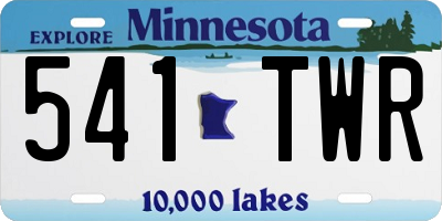 MN license plate 541TWR