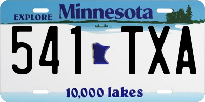 MN license plate 541TXA