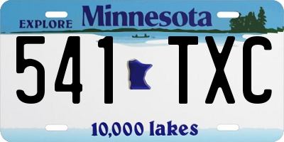 MN license plate 541TXC