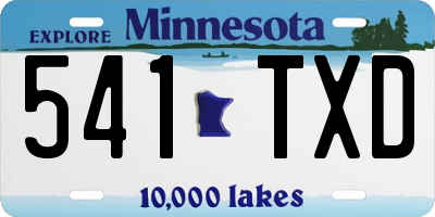 MN license plate 541TXD