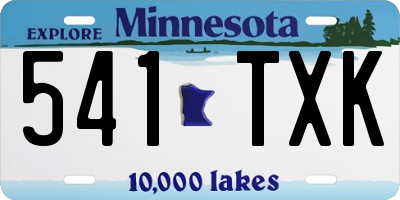 MN license plate 541TXK