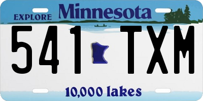 MN license plate 541TXM